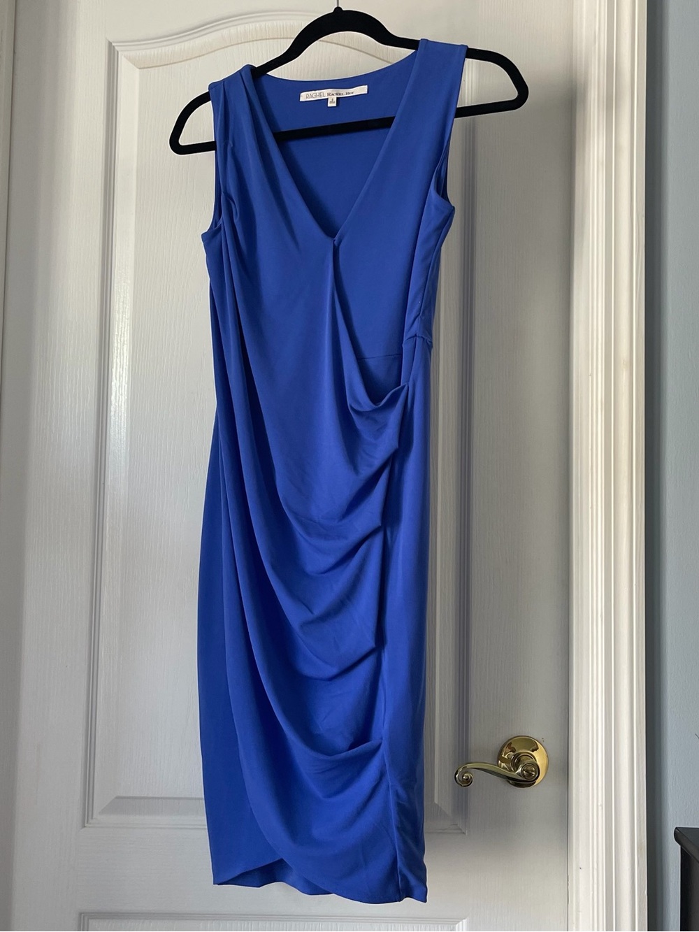 RACHEL Rachel Roy Sleeveless Draped Midi Dress - Blue